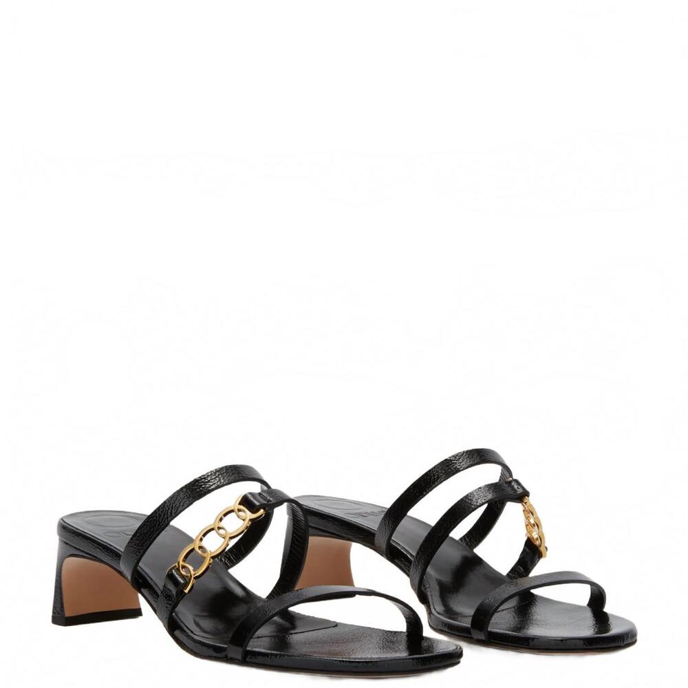 NEW ODISSI women's juliet mid-heel city sandal in black